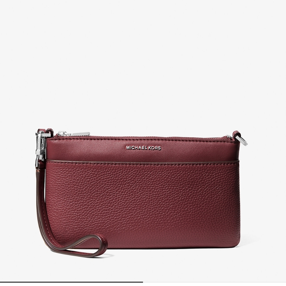 Michael Kors Oxblood Leather Wristlet BNWT